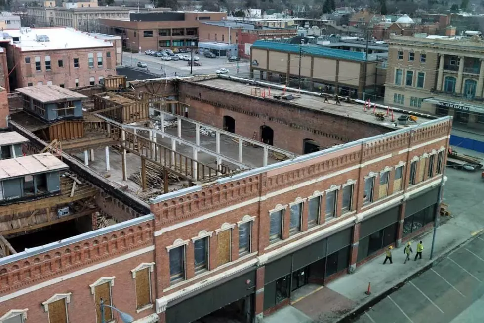 By March, deconstruction crews with Home ReSource had removed the roof of the Missoula Mercantile before continuing deeper into the building. Crews successfully salvaged an estimated 200,000 board feet of lumber. (Martin Kidston/Missoula Current)