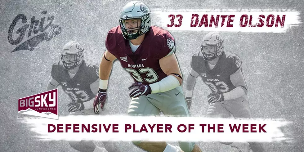Griz football: Dante Olson repeats as Big Sky Player of the Week